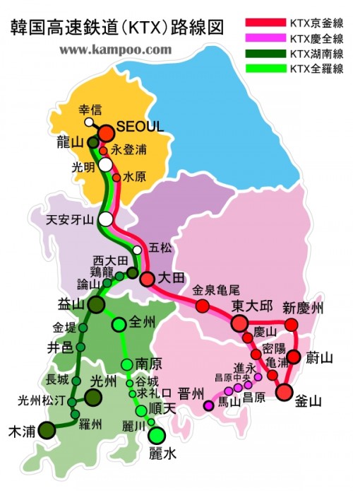 south korea rail map ktx j 600